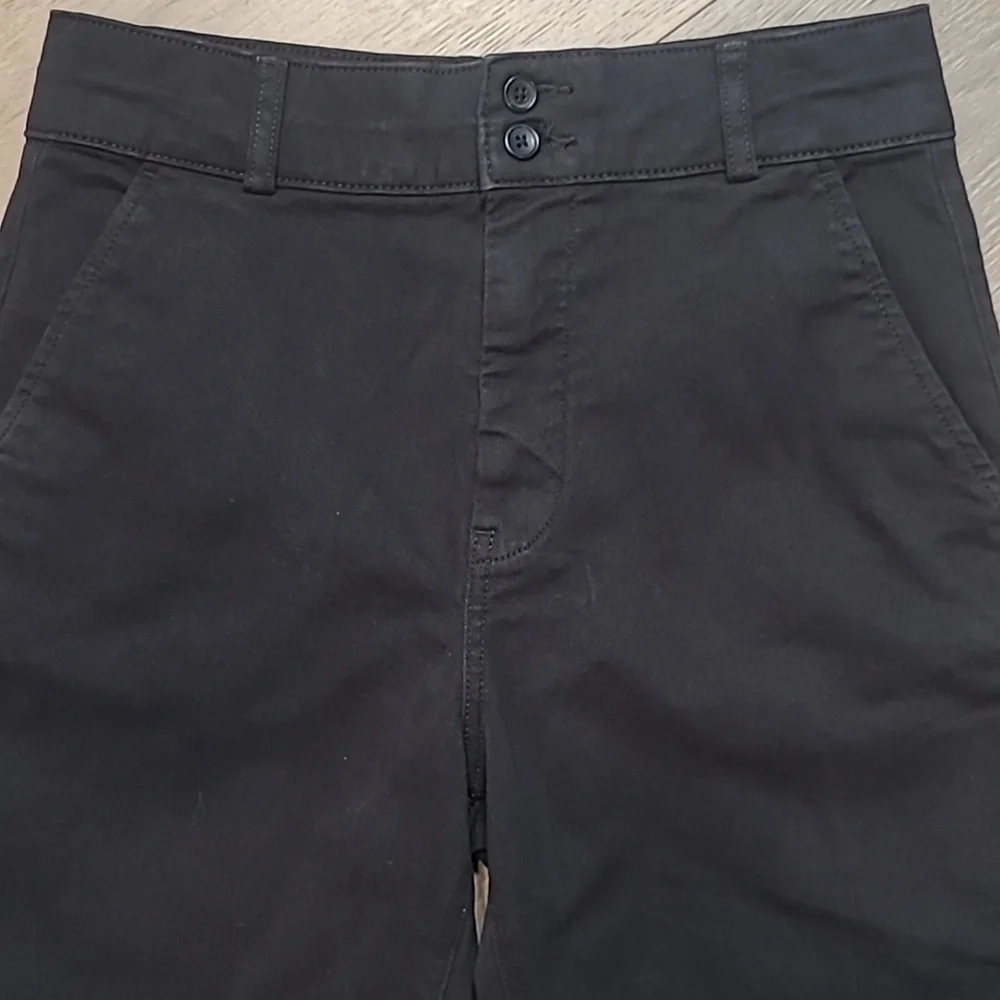 EUC Everlane Jeans Women's sz 6 Black High Rise Wide Leg Crop Pants